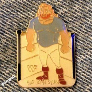 Wrestling Pin ~ Big John Studd ~ Blue Shirt ~ '90 Vintage ~ WWF~WWE
